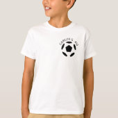 Fußballball-T - Shirt mit Personalisiertem Namen (Vorderseite)