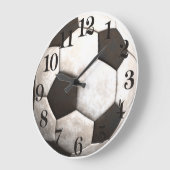 Fußballball-Team-Sportspiele Große Wanduhr (Winkel)