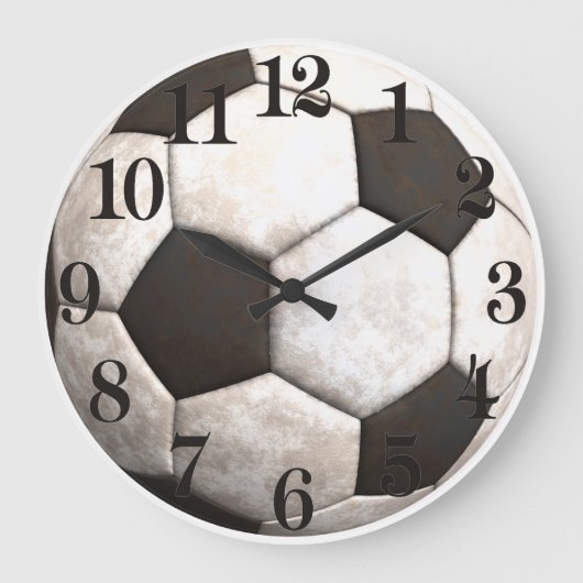 Fußballball-Team-Sportspiele Große Wanduhr (Vorderseite)