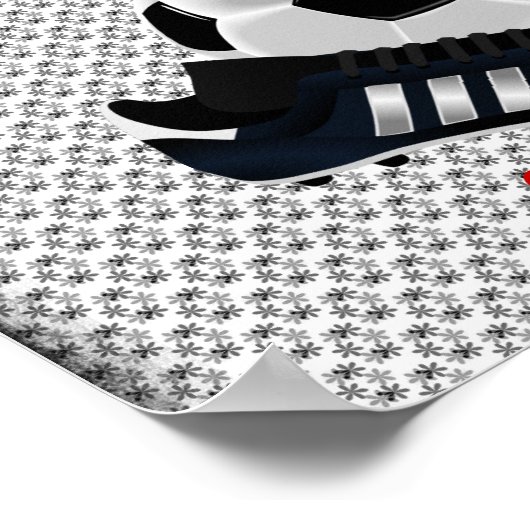 Fußballball und sauberes Plakat (Ecke)