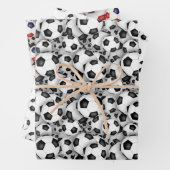 Fußballbälle jedes Mal Geschenkpapier Set (Beispiel)