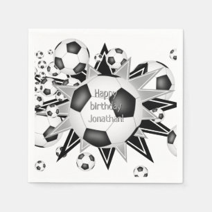 Fußballbälle Kindergeburtstag oder Party der Manns Serviette
