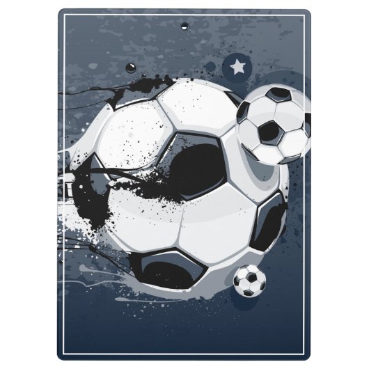 Fußballbälle Klemmbrett (Rückseite)