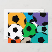 Fußballbälle Postkarte (Vorne/Hinten)