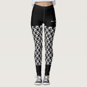 Fußballballs Teamname, Fake Black Shorts Leggings (Vorderseite)