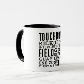 Fußballbegriffe Collage Tasse (Vorderseite Links)