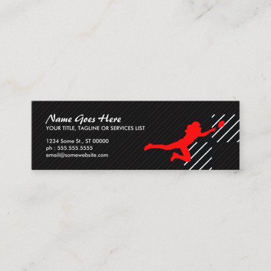 Fußballblöcke Mini Visitenkarte (Vorderseite)