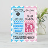 Fußballcheerleader Gender Reveitation Einladung (Stehend Vorderseite)