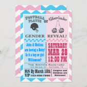 Fußballcheerleader Gender Reveitation Einladung (Vorne/Hinten)
