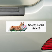 FußballCorgis FELSEN!! Autoaufkleber (Auf Auto)
