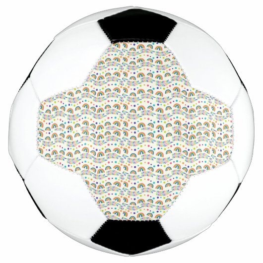 Fußballdesign mit kleinem Regenbogen  Fußball (Vorderseite)