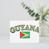 Fußballdesign von Guyana Postkarte (Stehend Vorderseite)