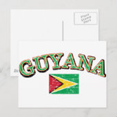 Fußballdesign von Guyana Postkarte (Vorne/Hinten)