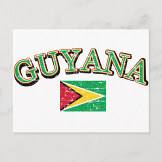 Fußballdesign von Guyana Postkarte