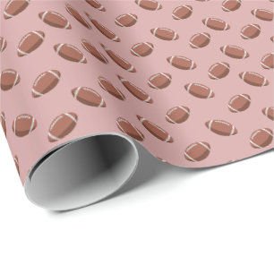 Fußbälle auf der Rose Dark Tee Pink Geschenkpapier