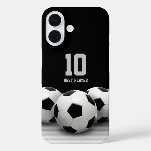 Fußbälle | Best Player Number Case-Mate iPhone Hülle (Rückseite)