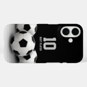 Fußbälle | Best Player Number Case-Mate iPhone Hülle (Rückseite (Horizontal))