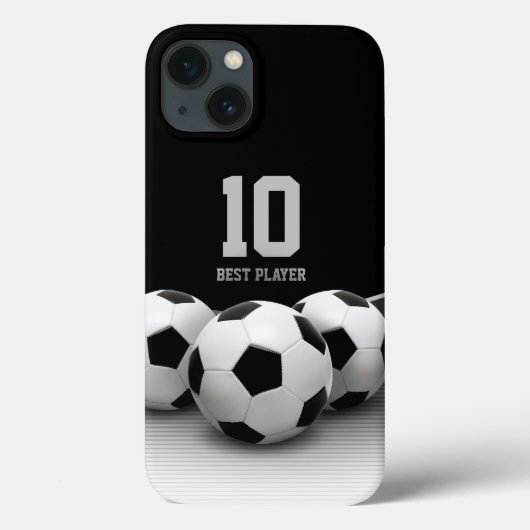 Fußbälle | Best Player Number Case-Mate iPhone Hülle (Rückseite)