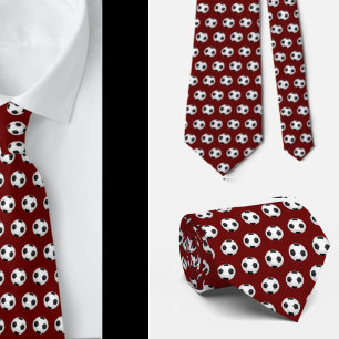Fußbälle Football Futbol Schwarz und Weiß Rot Krawatte