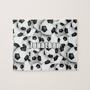 Fußbälle für Jungen und Mädchen personalisiert Puzzle