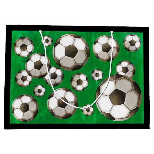 Fußbälle Große Geschenktüte (Rückseite)