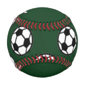 Fußbälle grünes Muster Baseball (Rückseite)