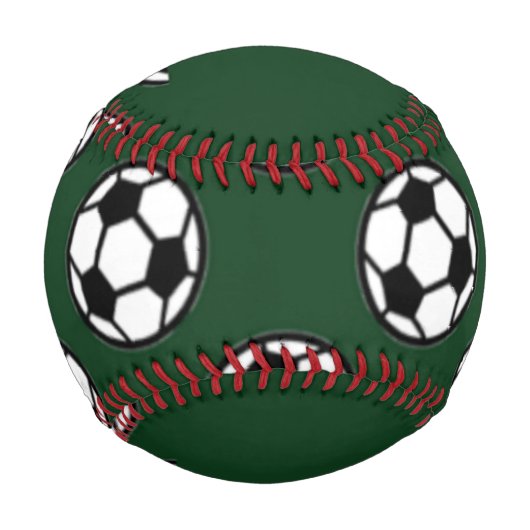 Fußbälle grünes Muster Baseball (Rückseite)