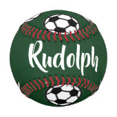 Fußbälle grünes Muster Baseball (Vorderseite)