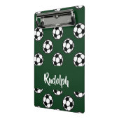 Fußbälle grünes Muster Mini Klemmbrett (Gewinkelt2)