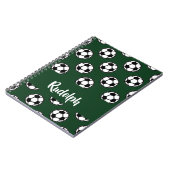 Fußbälle grünes Muster Notizblock (Linke Seite)