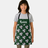 Fußbälle grünes Muster Schürze (Insitu)