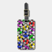 FUSSBÄLLE IN DER CHAOTISCHEN FARBE GEPÄCKANHÄNGER (Vorderseite vertikal)