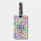 FUSSBÄLLE IN DER CHAOTISCHEN FARBE GEPÄCKANHÄNGER (Rückseite vertikal)