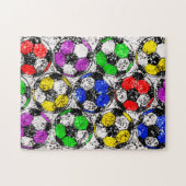 FUSSBÄLLE IN DER CHAOTISCHEN FARBE PUZZLE (Horizontal)