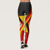 Fussbälle in glühenden Waben Leggings (Rückseite)