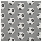 Fußbälle Muster auf grau oder in beliebiger Farbe Stoff (Muster)