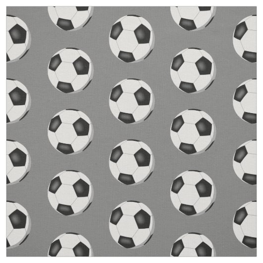 Fußbälle Muster auf grau oder in beliebiger Farbe Stoff (Muster)