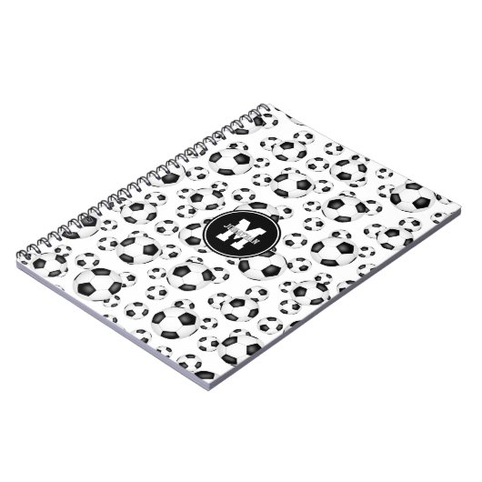 Fußbälle Muster Jungen Sport Notizblock (Linke Seite)