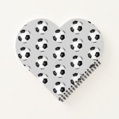 Fußbälle Muster mit Monogramm Notizblock (Rückseite)