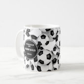Fußbälle Muster Trainingsgeschenk w individuelle N Kaffeetasse (Vorderseite Links)