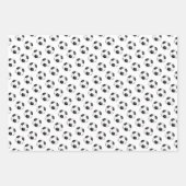Fußbälle Muster Weihnachten oder jeder Anlass Geschenkpapier Set (Vorderseite 2)