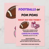 Fußbälle oder Pom-Poms Geschlecht-Enthüllungs-Einl (Vorne/Hinten)