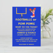 Fußbälle oder Pom-Poms Geschlecht-Enthüllungs-Einl (Stehend Vorderseite)