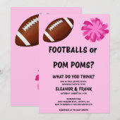 Fußbälle oder Pom-Poms Geschlecht-Enthüllungs-Einl (Vorne/Hinten)
