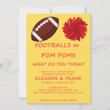 Fußbälle oder Pom-Poms Geschlecht-Enthüllungs-Einl