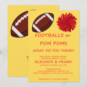 Fußbälle oder Pom-Poms Geschlecht-Enthüllungs-Einl (Vorne/Hinten)