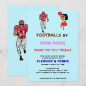 Fußbälle oder Pom-Poms Geschlechtsenthüllungs-Einl (Vorne/Hinten)