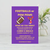 Fußbälle oder Pom-Poms Geschlechtsenthüllungs-Einl (Stehend Vorderseite)