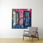 Fußbälle oder Pom-Poms Party-Banner, Geschlechter- Wandteppich (Beispiel (Horizontal))