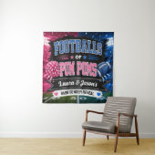 Fußbälle oder Pom-Poms Party-Banner, Geschlechter- Wandteppich (Beispiel)